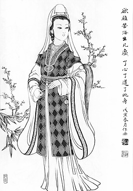 劉公華白描人物-039 超凡