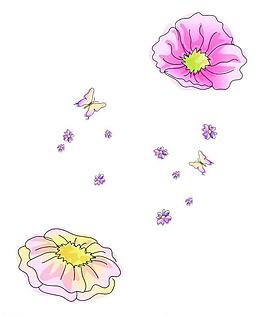 花朵移门图片