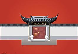 古代大紅門圖片