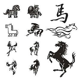 马匹各种造型