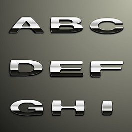 鐵質感字母