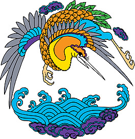 鳳凰水紋圖案
