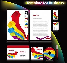動感彩色箭頭企業(yè)畫冊vi設(shè)計圖片