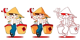 “敲糖幫”卡通形象設計