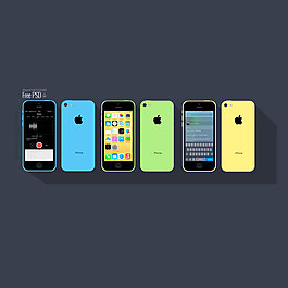iphone 5C 平面模型