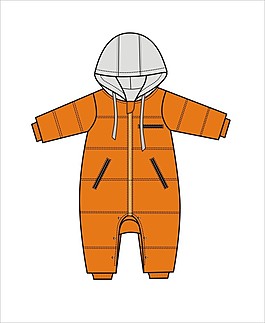 婴儿连体衣棉服