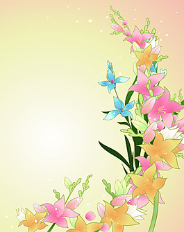 百合花兩扇移門素材下載Y-187