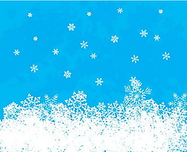 藍(lán)色背景雪花矢量