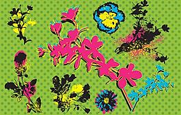 墨跡花紋 花朵圖片