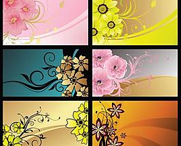 古典花紋 花朵 展板 名片 卡片圖片