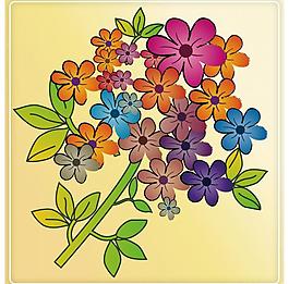手繪線條花紋花朵圖片