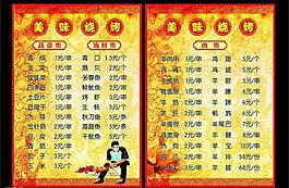 燒烤菜單圖片
