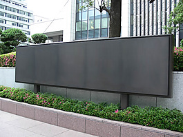企業大門LOGO背景