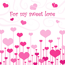 粉色sweet love浪漫矢量