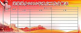 鄉政府工作重點分解表圖片
