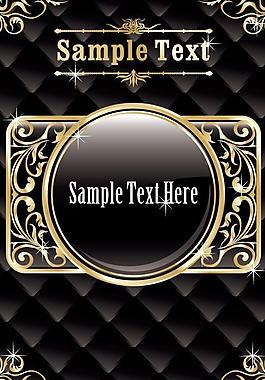 黑色背景 金色花紋 底紋圖片