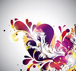 絢麗手繪時尚線條花紋底紋圖片