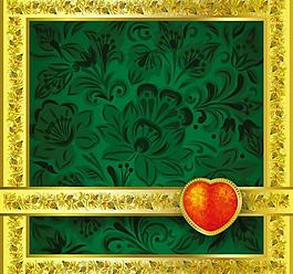 愛心古典花紋花邊 邊框圖片