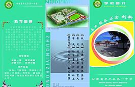 学校三折页图片