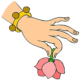 手持蓮花