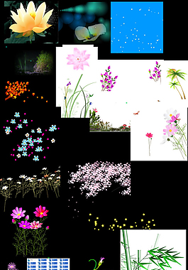 花草透明的flash素材