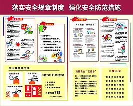 安全防火規(guī)章制度展板模板