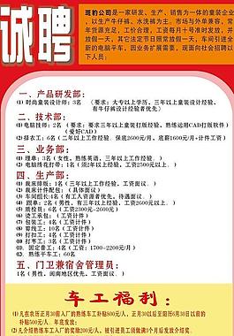 招聘展板圖片