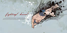 跳水主題運(yùn)動(dòng)插畫(huà)