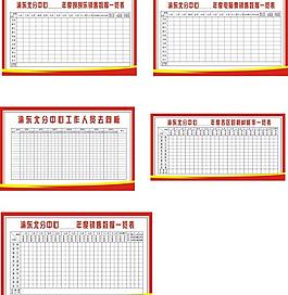 福彩渝東北表格展板圖片