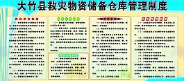 大竹縣救災物資展板圖片