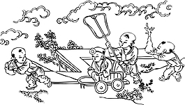 拉車小孩