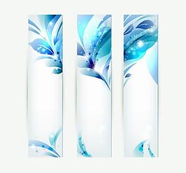 藍(lán)色時(shí)尚花紋 展板圖片
