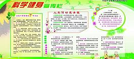 科學健身宣展板圖片
