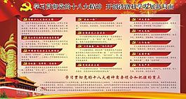 黨的十八大精神展板圖片