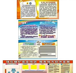 煤礦安全培訓展板圖片