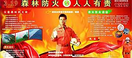 森林消防展板图片