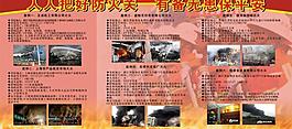 消防安全月案例展板图片