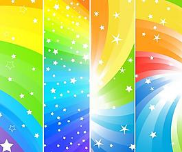動感曲線 星星 展板圖片