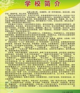 学校简介 展板模版图片