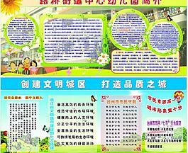 幼兒園展板 創建文明城風展板圖片