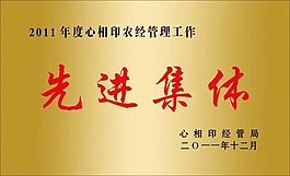 先進集體銅牌模板