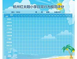 小學日常行為規范評分圖片