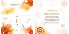 時尚花紋矢量素材圖片