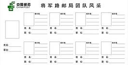 將軍路郵局團隊風采墻圖片