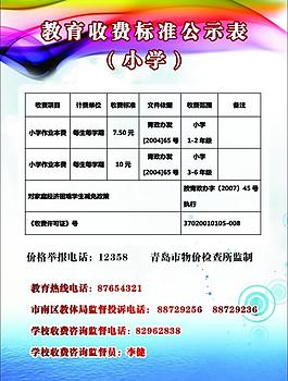 收費公示圖片