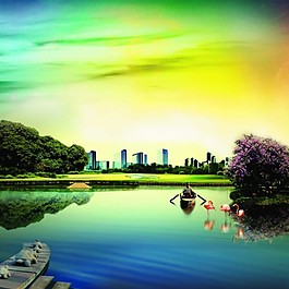 創(chuàng)意地產(chǎn)風景模板