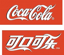 可口可樂中英文LOGO