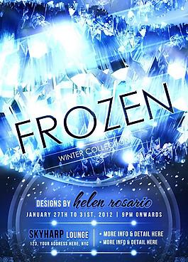 冬季派對海報圖片