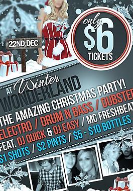 冬季仙境圣誕傳單圖片