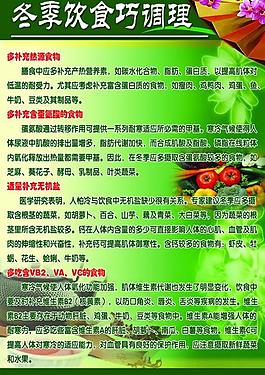 冬季飲食海報(bào)圖片